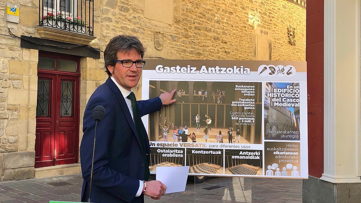 Gorka Urtaran destaca Gasteiz Antzokia como ejemplo de promesa cumplida de EAJ-PNV al frente del Ayuntamiento  