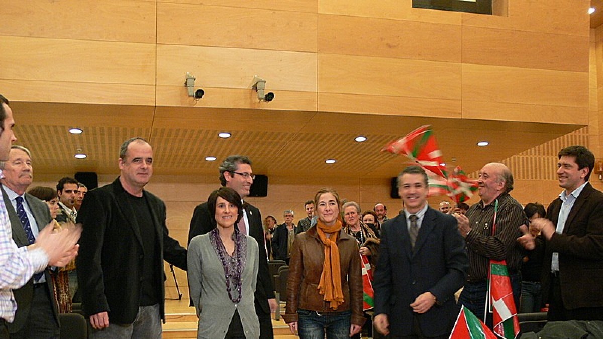 Urkullu en el acto de Irun