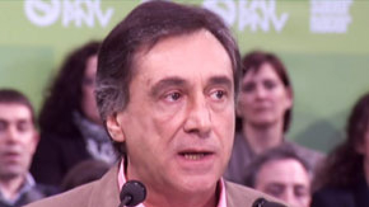 Xabier Agirre en el acto de presentación de candidatos a Diputados Generales de eaj-pnv en Gasteiz