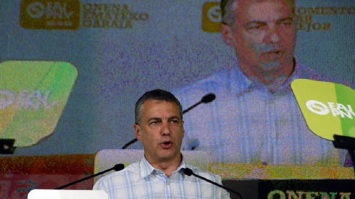 Iñigo Urkullu en el mitin de Getxo