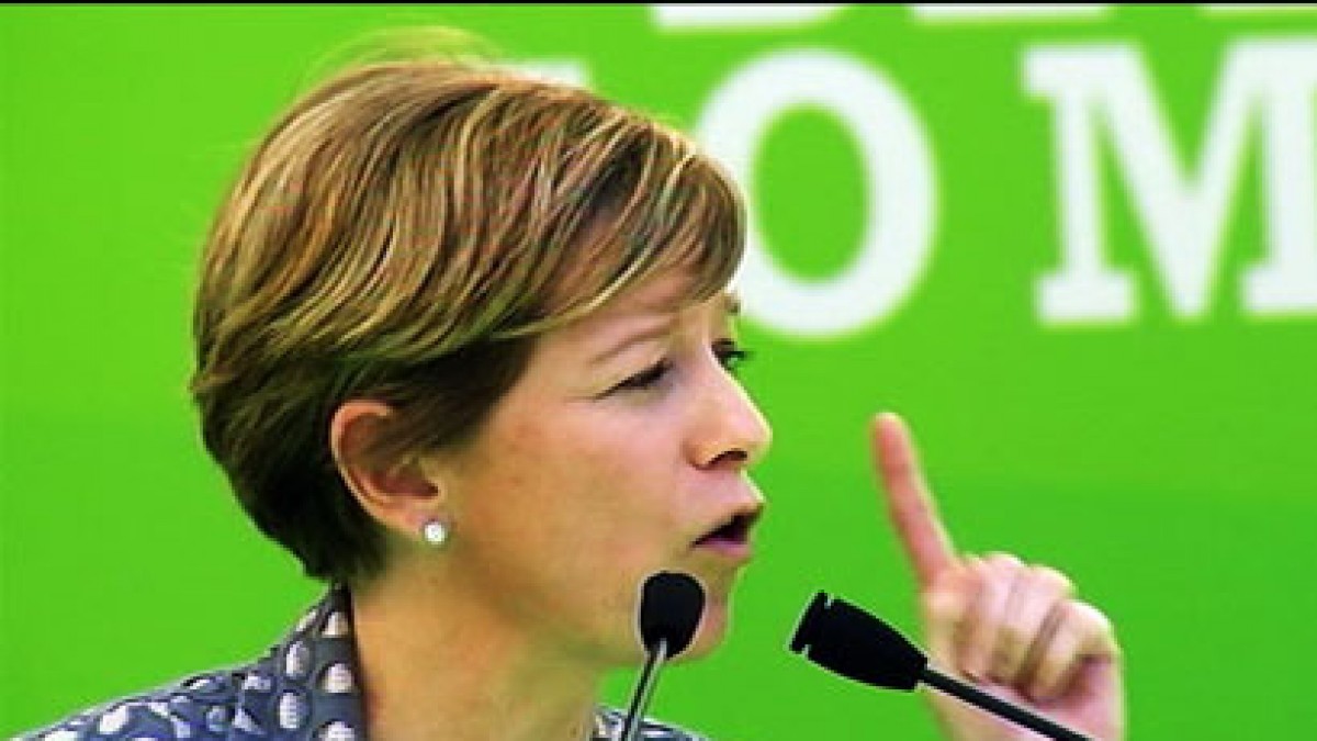 Acto en Donostia (Plaza Trinidad): Eider Mendoza