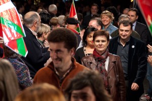 Josu Erkoreka, Iñigo Urkullu y resto de candidaturas en el mitin de Barakaldo