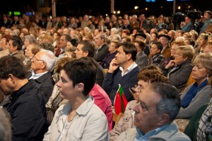 Josu Erkoreka, Iñigo Urkullu y resto de candidaturas en el mitin de Barakaldo