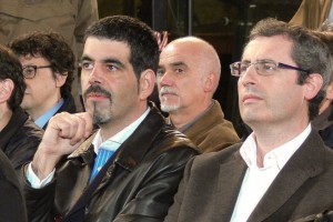 Arantxa Tapia eta Joseba Egibar  Antiguako Gaskuña plazako ekitaldi politikoan