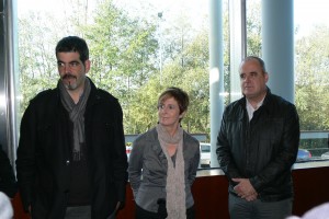 Arantxa Tapia, Joseba Egibar e Iñigo Urkullu en Miramon