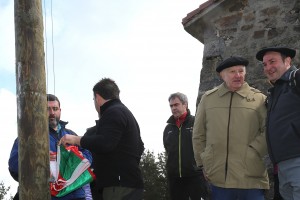 Andoni Ortuzar en Bizkargi en la víspera de Aberri Eguna