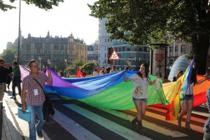 Cargos de EAJ-PNV en la manifestación del  Día internacional del colectivo LGTB