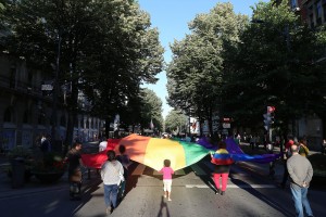 EAJ-PNVko karguak LGTB harrotasun egunean Bilboko manifestazioan