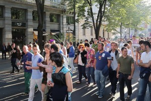 Cargos de EAJ-PNV en la manifestación del  Día internacional del colectivo LGTB