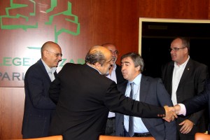 Reunión EAJ-PNV y PSE-EE en el Parlamento Vasco