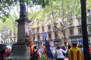 Andoni Ortuzar, Joseba Aurrekoetxea y Koldo Zarraga en la Diada 2013