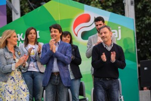 Izaskun Bilbao, Iñigo Urkullu, Andoni Ortuzar Barakaldoko ekitaldian