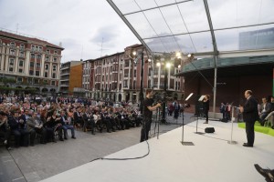 Izaskun Bilbao, Iñigo Urkullu, Andoni Ortuzar Barakaldoko ekitaldian
