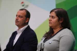 Izaskun Bilbao, Iñigo Urkullu, Andoni Ortuzar Eibarko ekitaldian