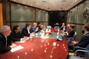 Itxaso Atutxa y Tina French Nielsen mantienen un encuentro en Sabin Etxea