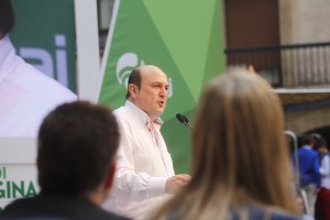 Mitin electoral en Getxo. Urkullu, Ortuzar, Rementeria, Landa