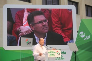 Mitin electoral en Getxo. Urkullu, Ortuzar, Rementeria, Landa