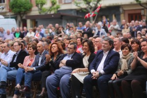 Mitin electoral en Getxo. Urkullu, Ortuzar, Rementeria, Landa