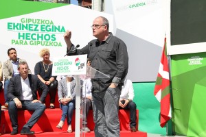 Donostiako mitina Goia, Olano, Urkullu eta Egibar
