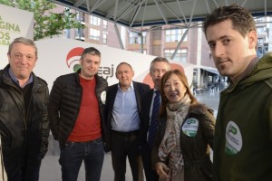 Mitin electoral en Laudio: Juanma Ibarretxe, Ramiro González, Iñigo Urkullu y Andoni Ortuzar