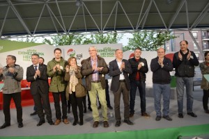 Mitin electoral en Laudio: Juanma Ibarretxe, Ramiro González, Iñigo Urkullu y Andoni Ortuzar