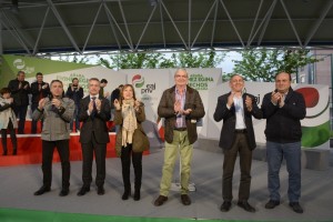 Mitin electoral en Laudio: Juanma Ibarretxe, Ramiro González, Iñigo Urkullu y Andoni Ortuzar