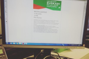 Legarda #DesdeDentro | Preparando el mitin de Gasteiz del próximo domingo en la Plaza del Machete a las 12:00 h.