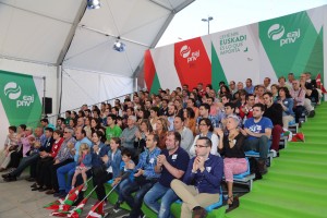 Ekitaldia Getxon. Aitor Esteban, Iñigo Urkullu eta Andoni Ortuzar (2016-06-11)