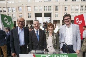Acto en Vitoria-Gasteiz. Iñigo Urkullu, Mikel Legarda, Gorka Urtaran (13-06-2016)