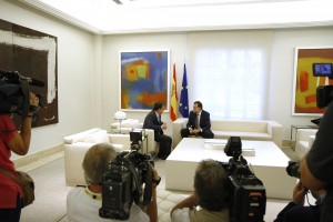 Aitor Esteban eta Mariano Rajoyren arteko bilera