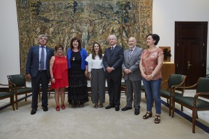 Recibimiento a Juan Mª Atutxa, y miembros de la Mesa Gorka Knörr y Kontxi Bilbao