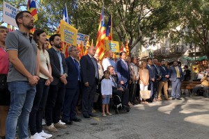 Andoni Ortuzar y Joseba Aurrekoetxea en la celebración de la Diada 2018