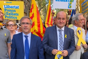 Andoni Ortuzar eta Joseba Aurrekoetxea EAJ PNVren ordezkariak 2018ko Diada ekitaldietan