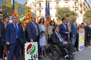 Andoni Ortuzar y Joseba Aurrekoetxea participan como delegación de EAJ PNV en la Diada 2018