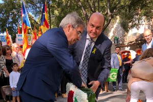 Andoni Ortuzar y Joseba Aurrekoetxea participan como delegación de EAJ PNV en la Diada 2018