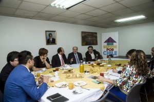 Ortuzar, en un momento de su reunión con la Directiva Nacional de DC