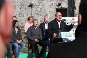 Olatz Peon, Markel Olano, Joseba Egibar. Presentación de la candidatura de Tolosa