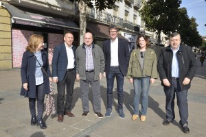 Andoni Ortuzar, Ramiro González, Gorka Urtaran. Presentación candidaturas municipal y foral de Vitoria-Gasteiz.