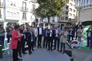 Andoni Ortuzar, Ramiro González, Gorka Urtaran. Presentación candidaturas municipal y foral de Vitoria-Gasteiz.