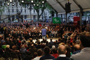 Mitin Bilbao. Almudena Otaola, Maribel Vaquero, Aitor Esteban, Iñigo Urkullu, Andoni Ortuzar