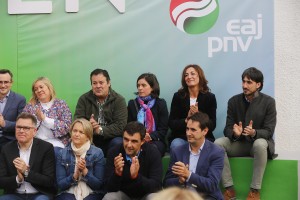 Presentación candidatura Getxo. Imanol Landa, Amaia Agirre, Itxaso Atutxa 