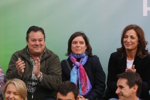 Presentación candidatura Getxo. Imanol Landa, Amaia Agirre, Itxaso Atutxa 