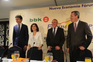 Nueva Economía Foruma. Bilbao. Ramiro González, Unai Rementeria, Markel Olano