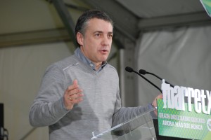 Iñigo Urkullu durante el acto en Santurtzi