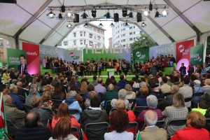 Mitina Barakaldo. Andoni Ortuzar, Iñigo Urkullu, Aitor Esteban, Josune Gorospe, Amaia Del Campo 