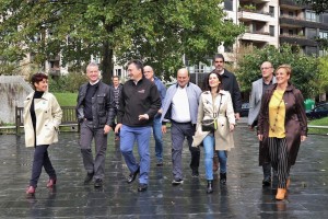 10N Mitin Donostia. Andoni Ortuzar, Iñigo Urkullu, Aitor Esteban, Maribel Vaquero, Joseba Agirretxea