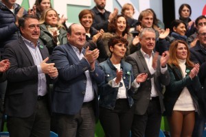 10N Mitin cierre campaña. Andoni Ortuzar, Iñigo Urkullu, Aitor Esteban, Almudena Otaola, Maribel Vaquero