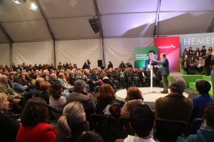 10N Mitin cierre campaña. Andoni Ortuzar, Iñigo Urkullu, Aitor Esteban, Almudena Otaola, Maribel Vaquero