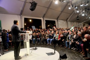 10N Mitin cierre campaña. Andoni Ortuzar, Iñigo Urkullu, Aitor Esteban, Almudena Otaola, Maribel Vaquero