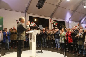 10N Mitin cierre campaña. Andoni Ortuzar, Iñigo Urkullu, Aitor Esteban, Almudena Otaola, Maribel Vaquero